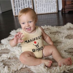 BOBO CHOSES Size 12-18 manifesto bobo onesie